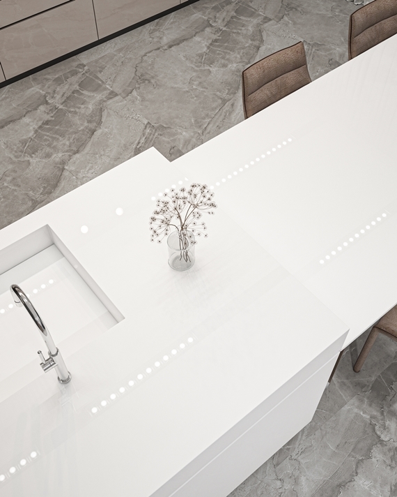 ALASKA BIANCO luxury quartz slab